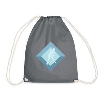 Disc Golf Player Sport - Drawstring Bag - grey - Front