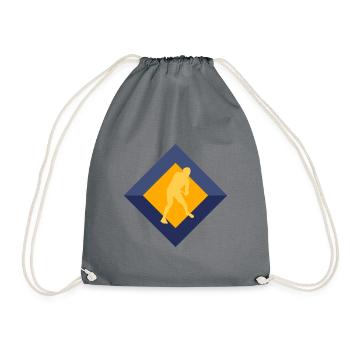Discgolf Disc Disc - Drawstring Bag - grey - Front