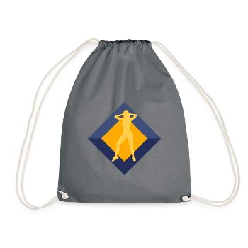 Aerobics Exercise Aerobics - Drawstring Bag - grey - Front