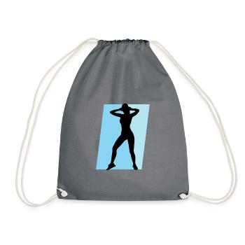 Aerobics Aerobics Acrobatics - Drawstring Bag - grey - Front