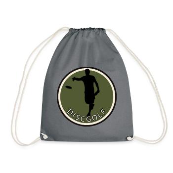 Frisbee Disc Golfer Frisbee - Drawstring Bag - grey - Front