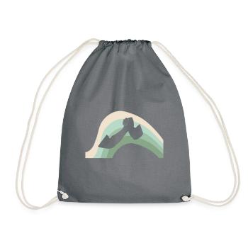 Strong Man Arm Wrestling Arm Wrestling - Drawstring Bag - grey - Front