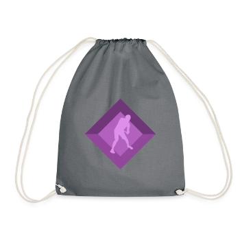 Disc Frisbee Disc Golf - Drawstring Bag - grey - Front