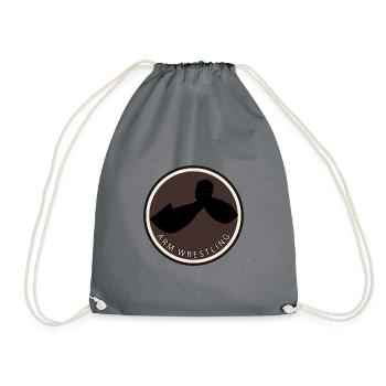 Strong Man Arm Wrestling - Drawstring Bag - grey - Front