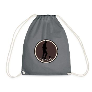 Futsal players Futsal Futsal players - Drawstring Bag - grey - Front