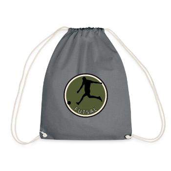 Futsal team Futsal player - Drawstring Bag - grey - Front