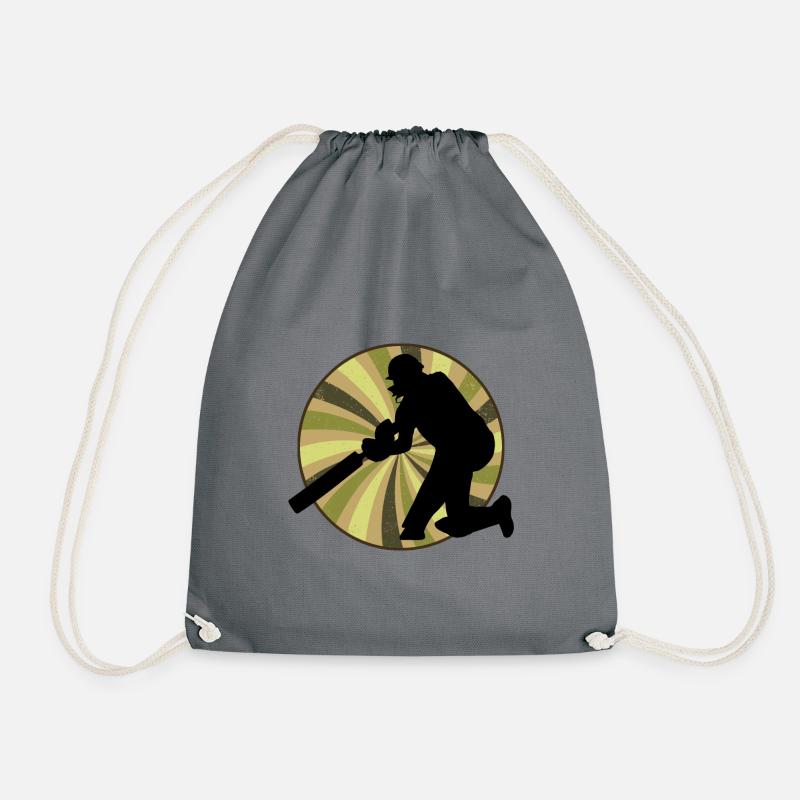 Cricketer Cricket Team Cricket Team - Drawstring Bag - grey