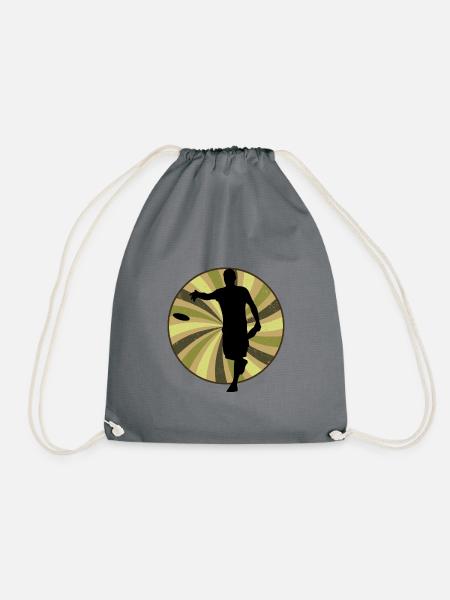 Frisbee Frisbee Discgolfspieler - Turnbeutel - Grau