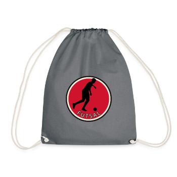 Futsal Player Ball Sports - Drawstring Bag - grey - Front