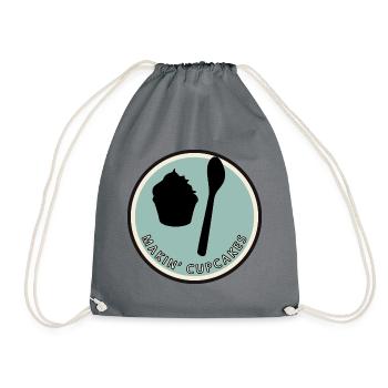 Baking Cupcake Maker - Drawstring Bag - grey - Front