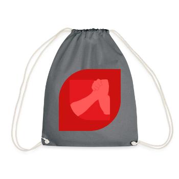 Homme fort Homme fort bras de fer - Sac de sport léger - gris - Devant