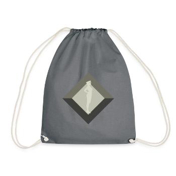 Flight Attendant Flight Airplane - Drawstring Bag - grey - Front