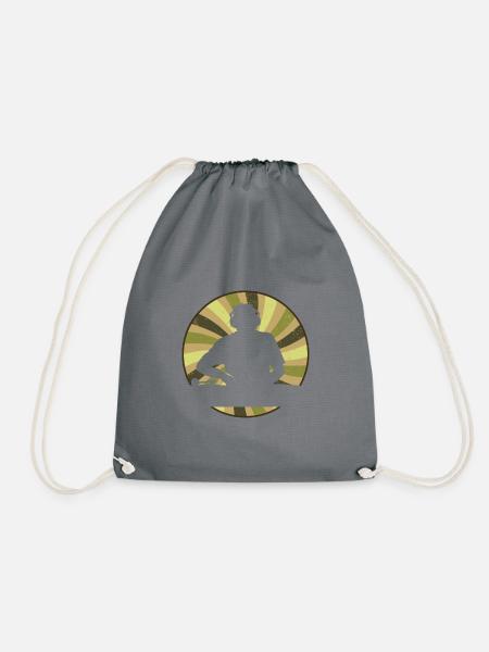 DJ Techno - Drawstring Bag - grey