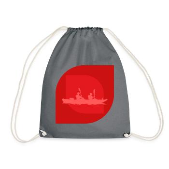 Kayaking Paddling Rafting - Drawstring Bag - grey - Front