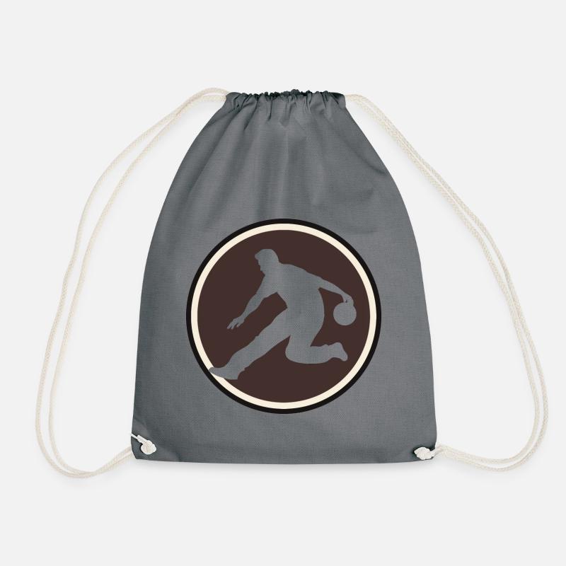 Bowling Pin - Drawstring Bag - grey