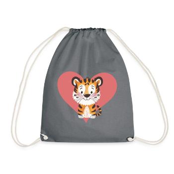 Tigre Loup Chat Sauvage - Sac de sport léger - gris - Devant