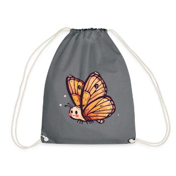 Butterfly Summer Forest Dwellers - Drawstring Bag - grey - Front