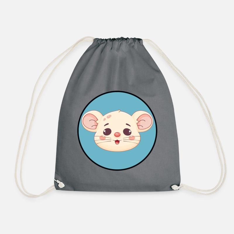 Mice Rat Mouse Teeth - Drawstring Bag - grey