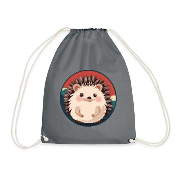 Igel Spitz - Turnbeutel - Grau - Vorne