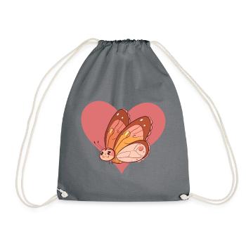 Schmetterling Tierliebhaber Schmetterlinge - Turnbeutel - Grau - Vorne