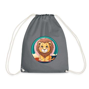 Loewe Lion Lioness - Drawstring Bag - grey - Front