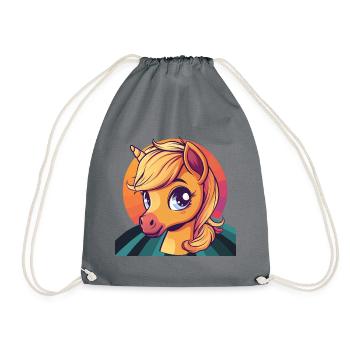 Horses Riders - Drawstring Bag - grey - Front