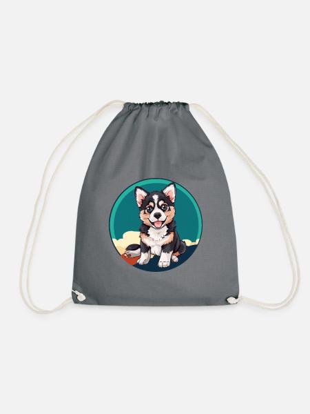 Hund Hunde Hundetrainer - Turnbeutel - Grau