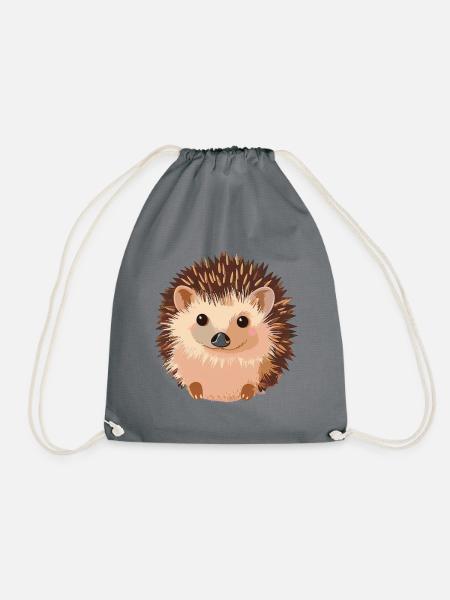 Igel Herbst - Turnbeutel - Grau