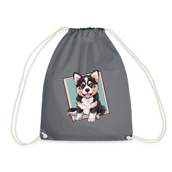 Dog Dog Dog Lover - Drawstring Bag - grey - Front