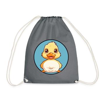 Entchen Ente - Turnbeutel - Grau - Vorne