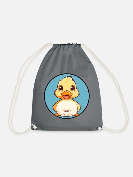 Entchen Ente - Turnbeutel - Grau