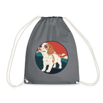 Dog Dogs Dog Lovers - Drawstring Bag - grey - Front