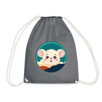 Mice Rat Mouse - Drawstring Bag - grey - Front