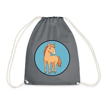 Horse Rider Ross - Drawstring Bag - grey - Front