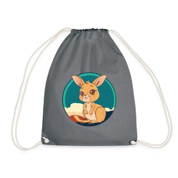 Kangaroo Kaenguru Koala - Turnbeutel - Grau - Vorne