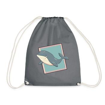 Marine Life Marine Animal Fin - Drawstring Bag - grey - Front