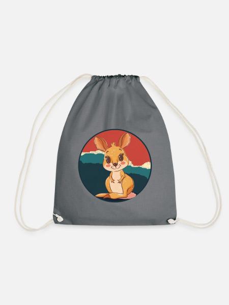 Kangaroo Melbourne Aussie - Turnbeutel - Grau