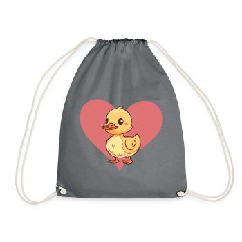 Ente Quak - Turnbeutel - Grau - Vorne