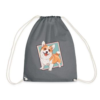 Chien Amoureux des chiens - Sac de sport léger - gris - Devant