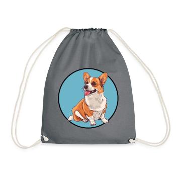 Chien Amoureux des chiens - Sac de sport léger - gris - Devant