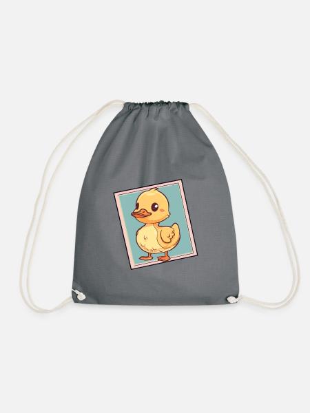 Ente Schnabel Vogel - Turnbeutel - Grau