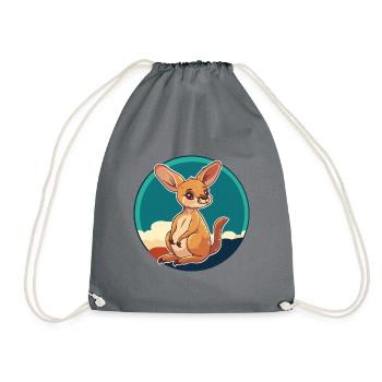 Kaenguru Melbourne Kangaroo - Turnbeutel - Grau - Vorne