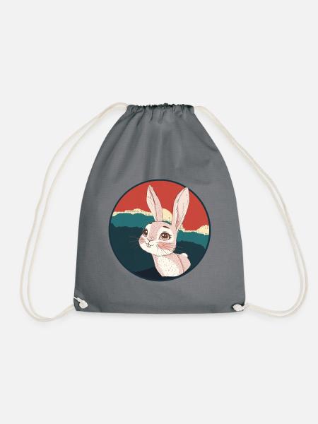 Hasenzahn Hoppelhase - Turnbeutel - Grau