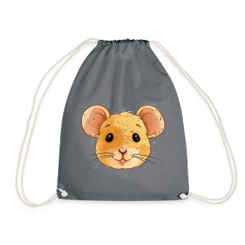 Mouse Rat - Drawstring Bag - grey - Front