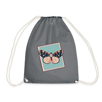 Schmetterling Tier Schmetterlinge - Turnbeutel - Grau - Vorne