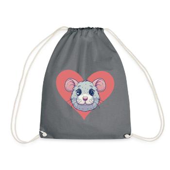 Mice Mouse Teeth Rodent - Drawstring Bag - grey - Front
