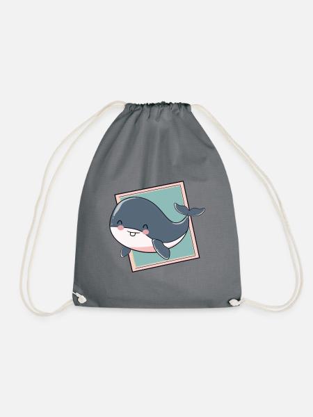 Marine life underwater - Drawstring Bag - grey