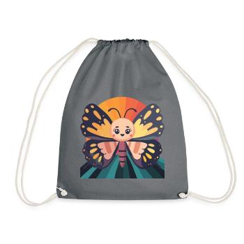 Papillon Animaux Été - Sac de sport léger - gris - Devant