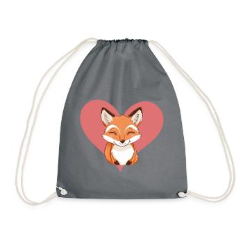Fox Fox Forest Animal - Drawstring Bag - grey - Front