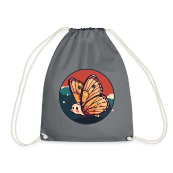 Butterfly Animal Animal Lover - Drawstring Bag - grey - Front